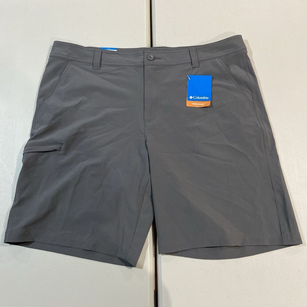 NWT Columbia Shorts Mens 40 Gray Hiking Chino Mesa Park Omni Shield Performance